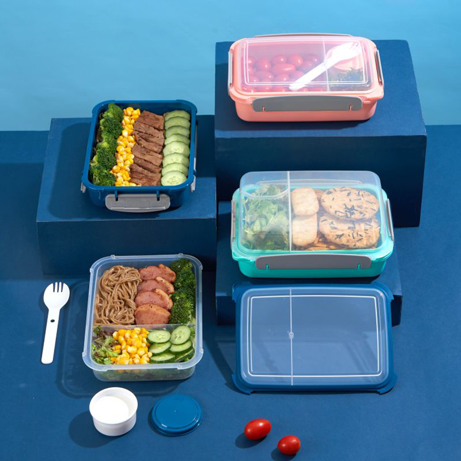 雙層翻轉沙拉盒(正方