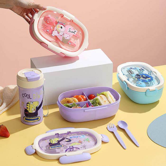 卡通旦形套裝飯盒(飯盒850ML+水杯480ML)