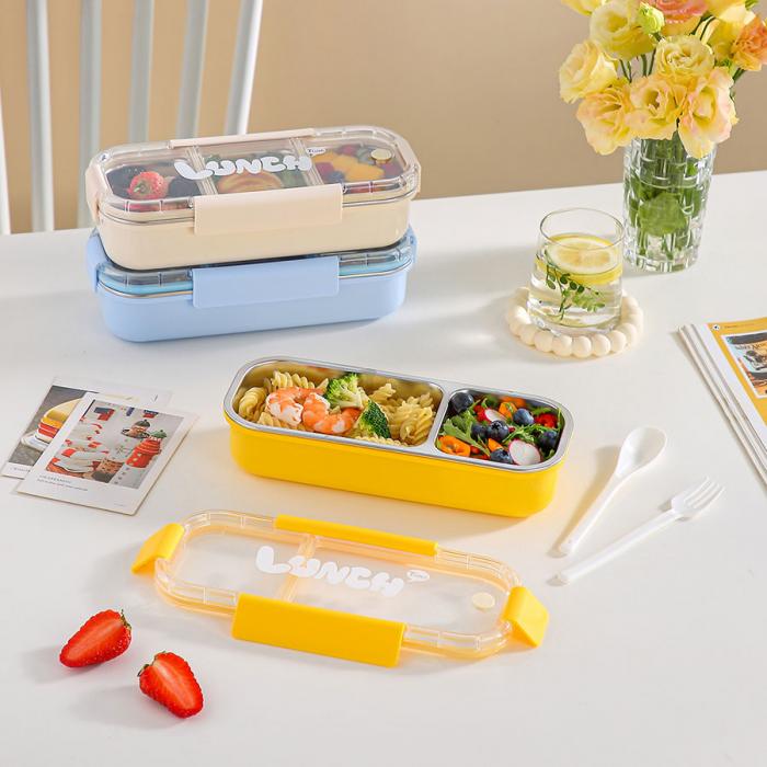 防串味不銹鋼雙格/三格飯盒